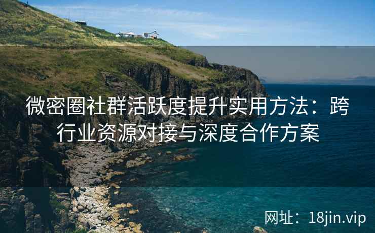 微密圈社群活跃度提升实用方法：跨行业资源对接与深度合作方案