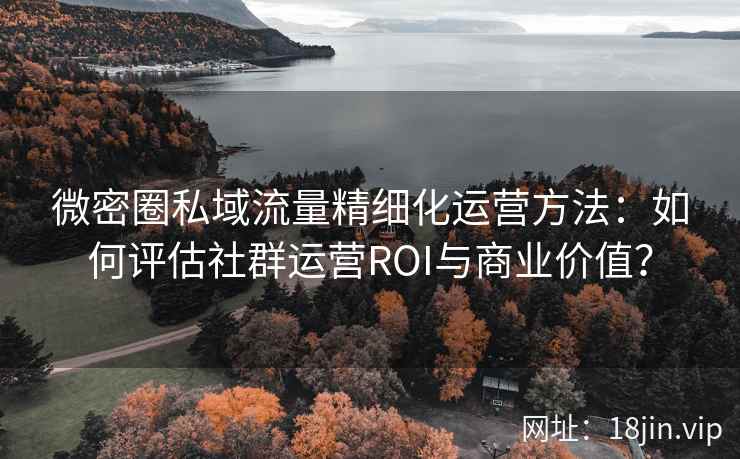 微密圈私域流量精细化运营方法：如何评估社群运营ROI与商业价值？